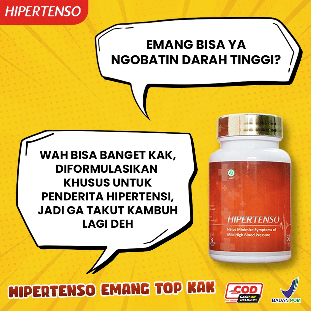 Obat Darah Tinggi Hipertensi Herbal / Penurun Darah Tinggi / Obat Tensi Darah Tinggi, Kolesterol &amp; Asam Urat Ampuh Sudah BPOM - HIPERTENSO