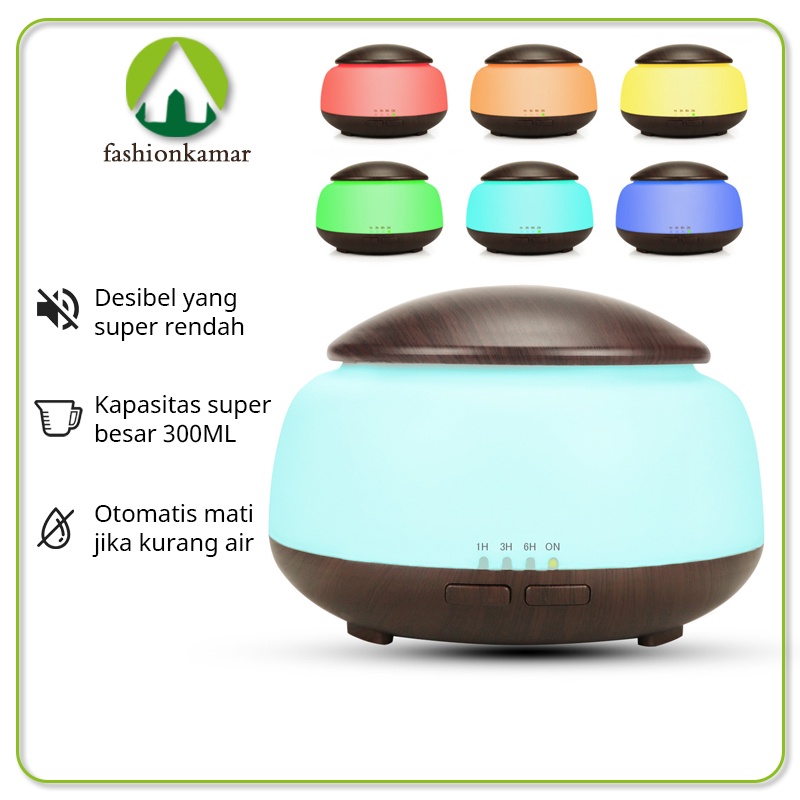 Humidifier Air 300ML Aromaterapi Difuser Dengan Remote Model Jamur (TIDAK FREE OIL)