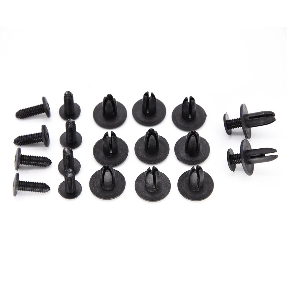 50pcs Klip Rivet Pengencang Panel Pintu Mobil toyota honda Bahan Plastik Warna Hitam Ukuran 6mm