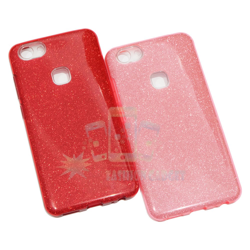 (Warna Pink/Merah) Sparkling Glitter Silikon Case Oppo A37 / Oppo F5 / Nokia 5 / Xiaomi Redmi Note 4 / Note 4x / Note 5A / 5A Pro / Motorola Moto C Plus / Moto G5s Plus Casing Bling / Silicone / Soft Case / Jelly Case / Kesing Kasing Sarung Hp