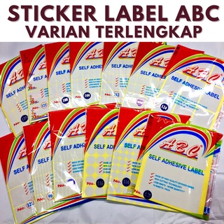 Sticker Label ABC Varian LENGKAP