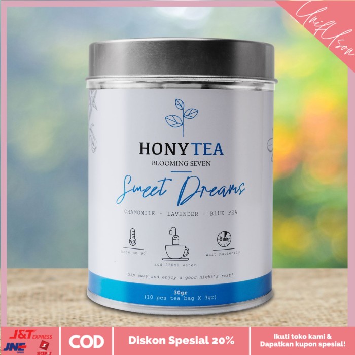 

⭐COD⭐ TEA | SWEET DREAMS - BIG CAN | Lavender - Chamomile - Blue Pea