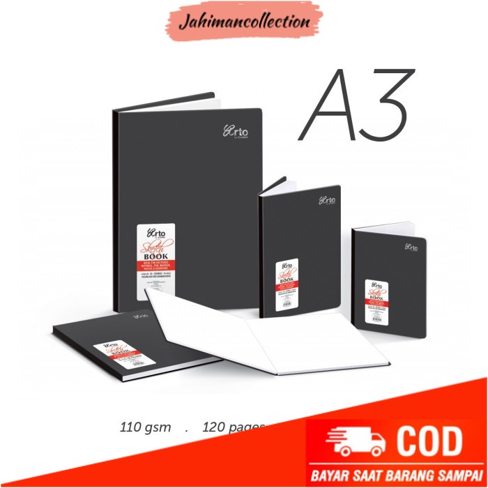 

✨ BISA COD ✨ ARTO Sketch Book A3 Hard Cover