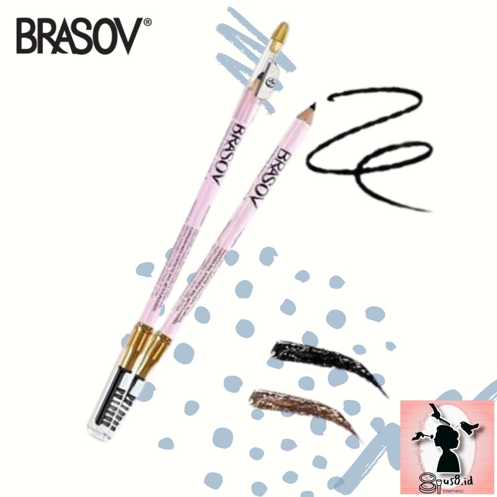 BRASOV Pensil Alis Type A + SERUTAN 2.9 GRAM Eyebrow Pencil Original Sharpener Rautan