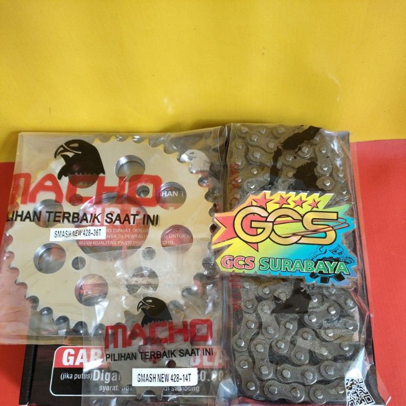 gearset,ger set,rantai gir paket full set suzuki smash new,smash 110,smash 115,smash Titan,Shogun r,