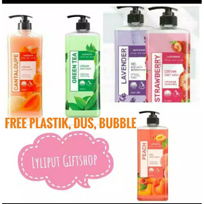 Sabun mandi cair watson murah botol pump 1000 ml / body wash 1 liter