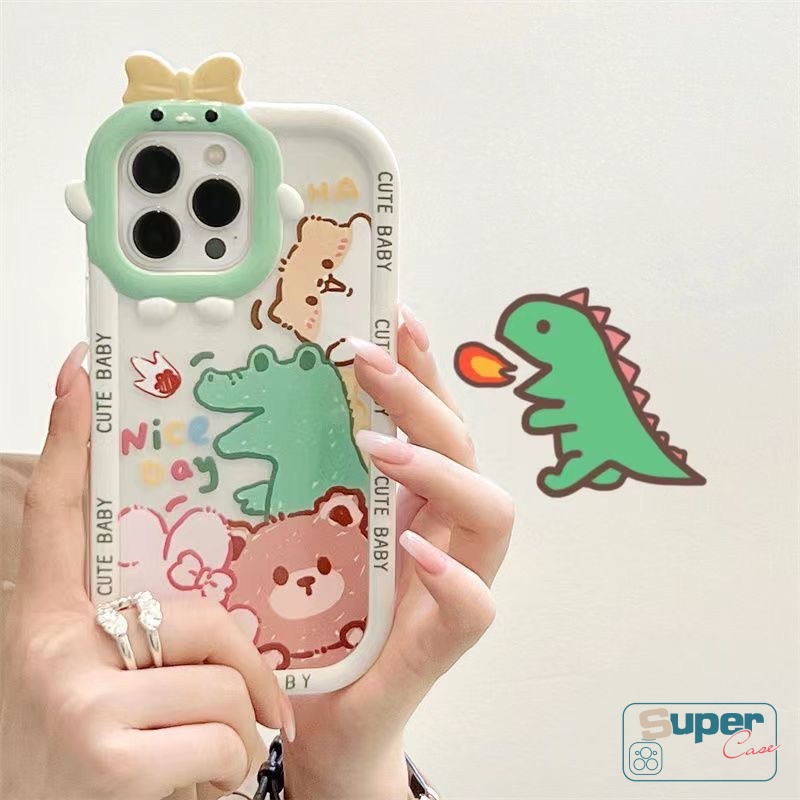 Casing Oppo A17 A95 A15 A17K A96 A12 A57 2022 A3s A5s A7 A74 A94 A92 A16 A54 A16K A1K A15s A55 A31 A5 Az A16 A35 Az A 6s Motif Kartun Monster Bear