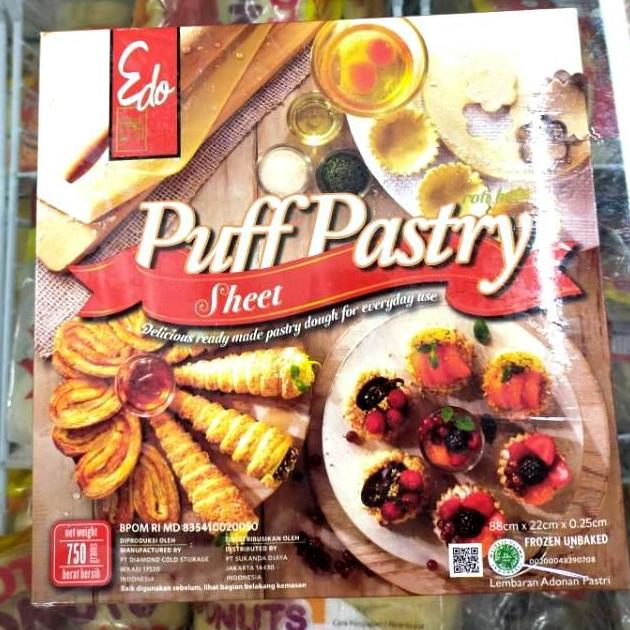 

EDO PUFF PASTRY SHEET 750 GRAM | KULIT ZUPPA PASTRY FROZEN OJOL ONLY