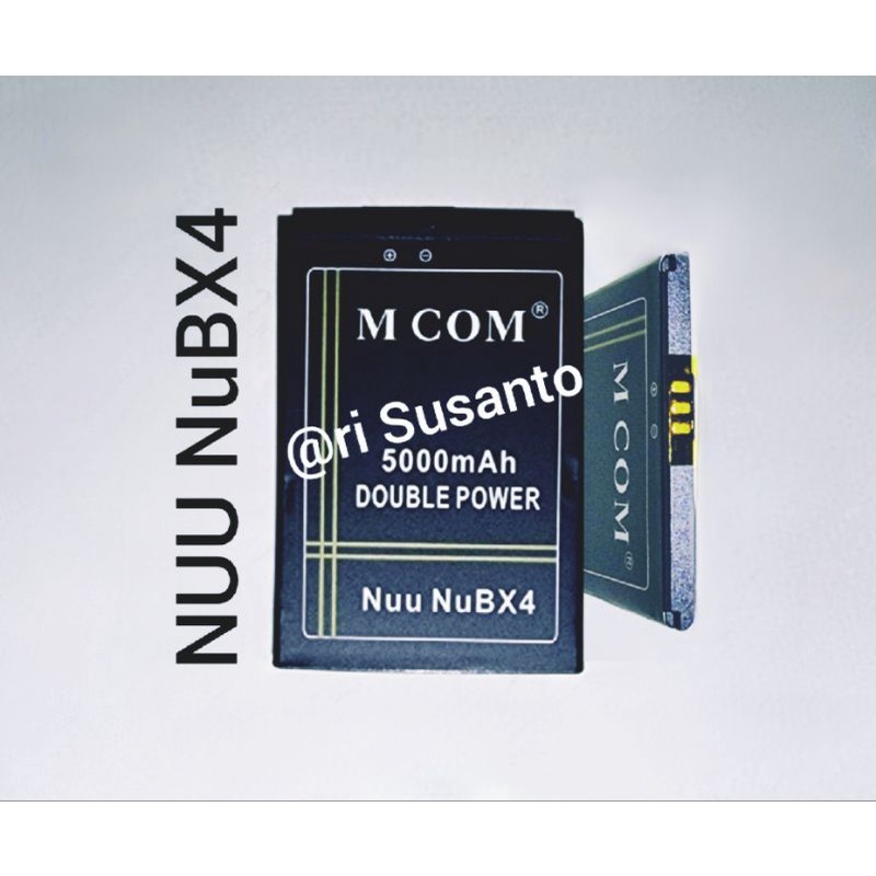 Baterai MCOM for NUU Mobile X4/BX4/NuBX4 4G Lte Double Power 5000mAh batere batre batrai battery