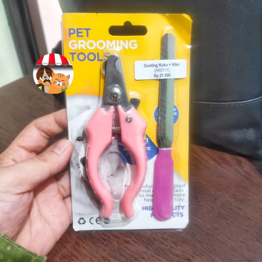 Gunting Kuku + Kikir Kucing Anjing Kelinci Pet Grooming Tools