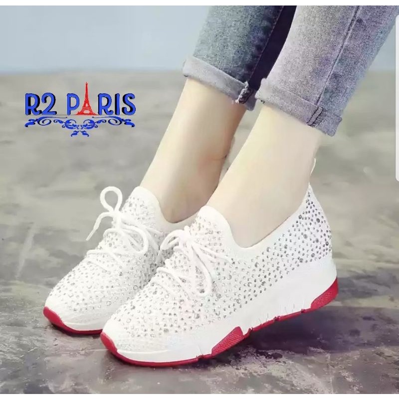 ZPT-sepatu wedges wanita bintik  OF-33