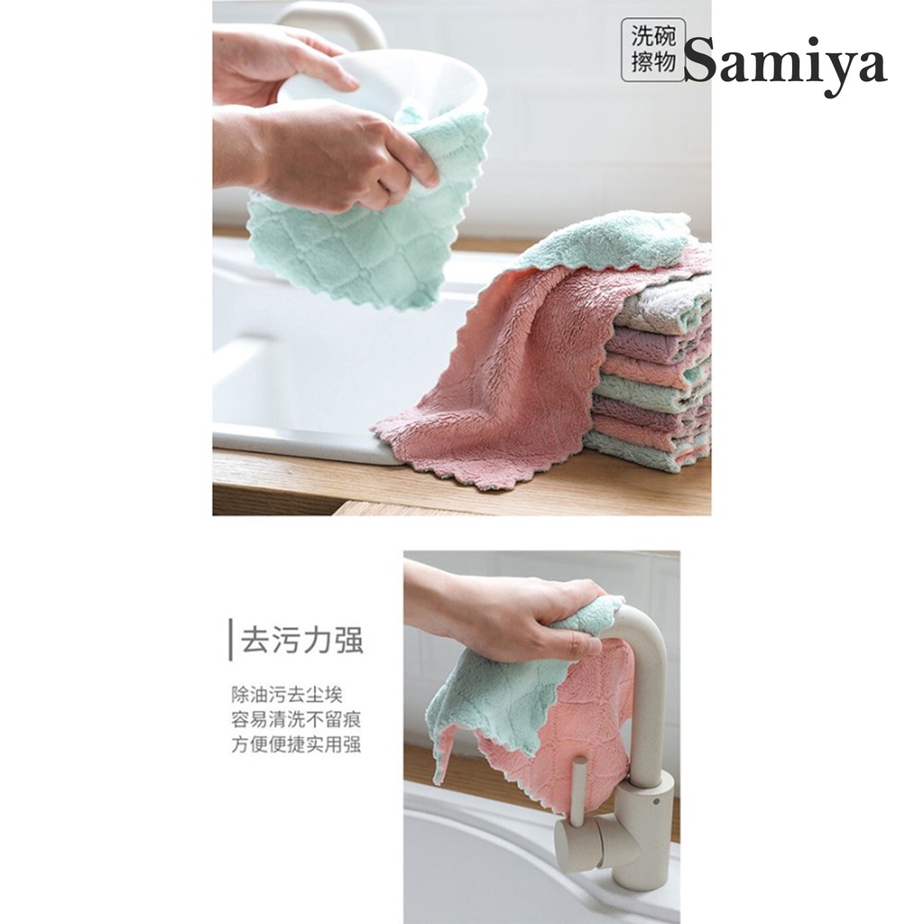 kain lap dapur anti minyak / kain lap dapur microfiber cleaning cloth / lap kain serbaguna