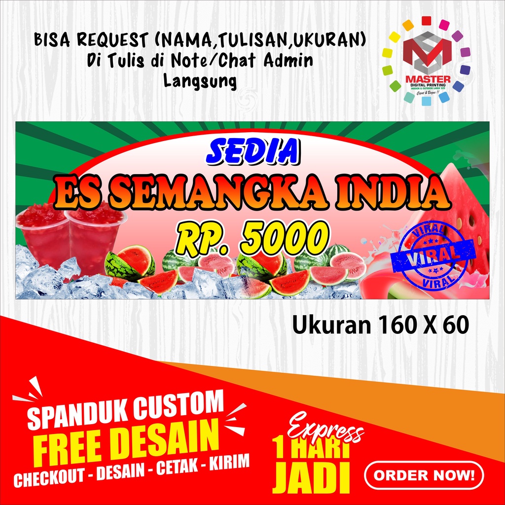 SPANDUK/BANNER ES SEMANGKA INDIA VIRAL