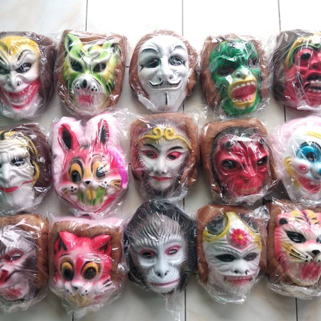 GROSIR ISI 20 PCS TOPENG BULU SPON