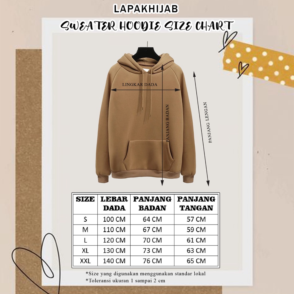 Parisdivarious Sweater Hoodie Jemper Intial Custom Bahan Fleece Size S - XXL (Pria &amp; Wanita)