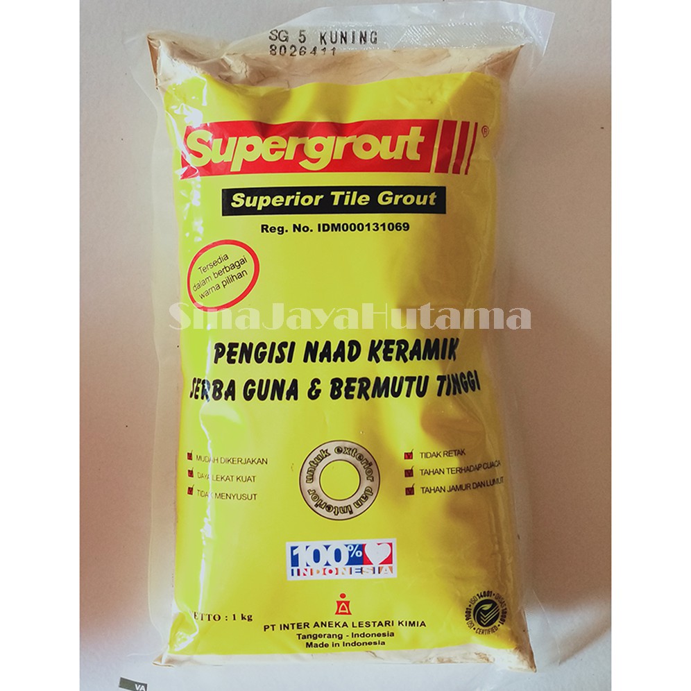 Jual Sjh Supergrout Nat Keramik Oker Keramik Warna Kuning Kg Semen Nat Keramik Semen Oker