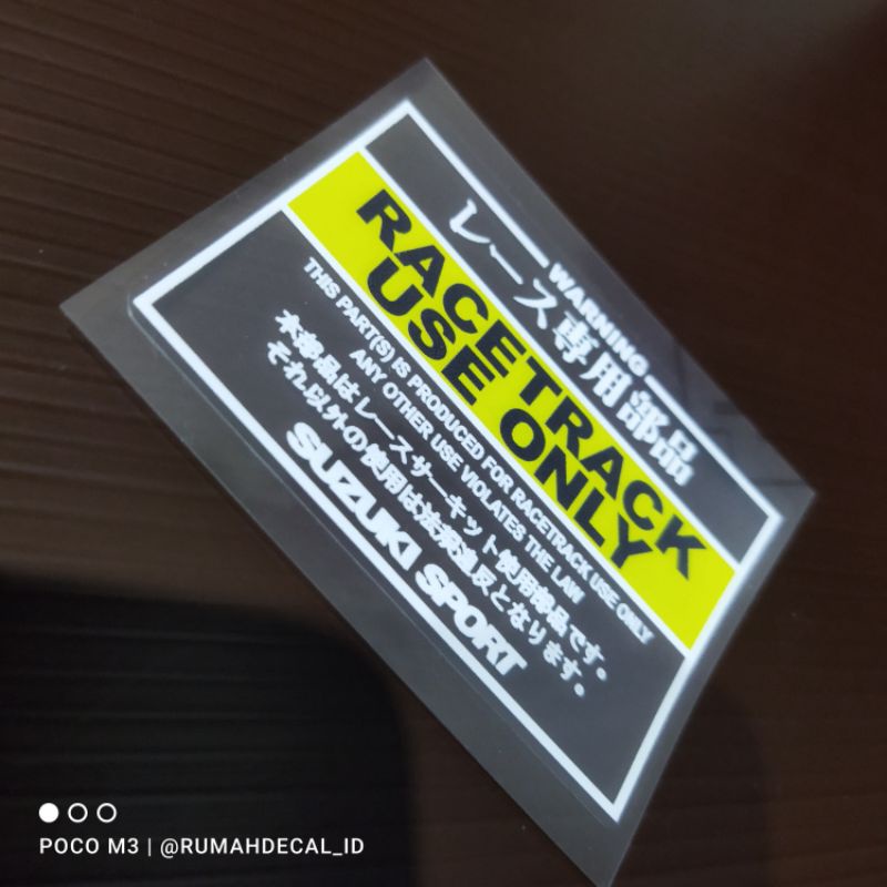 Stiker Race Track Suzuki