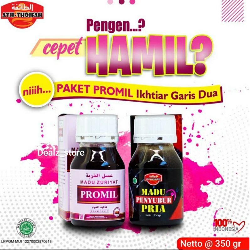 PAKET promil suami istri MADU PENYUBUR PRIA dan madu PROMIL  Zuriat / PAKET