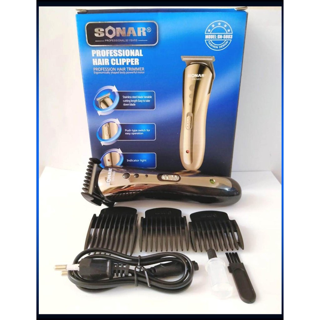 Alat Cukur Rambut Elektrik Sonar SN-5803/Mesin Cukur Rambut 1 Set/Pangkas Rambut Recharger Murah