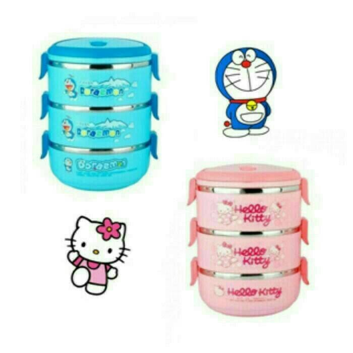 0vdt7n Rantang Karakter 3 Susun Motif Lunch Box Tempat Nasi Sayur Unik Lucu Hyft7Yt