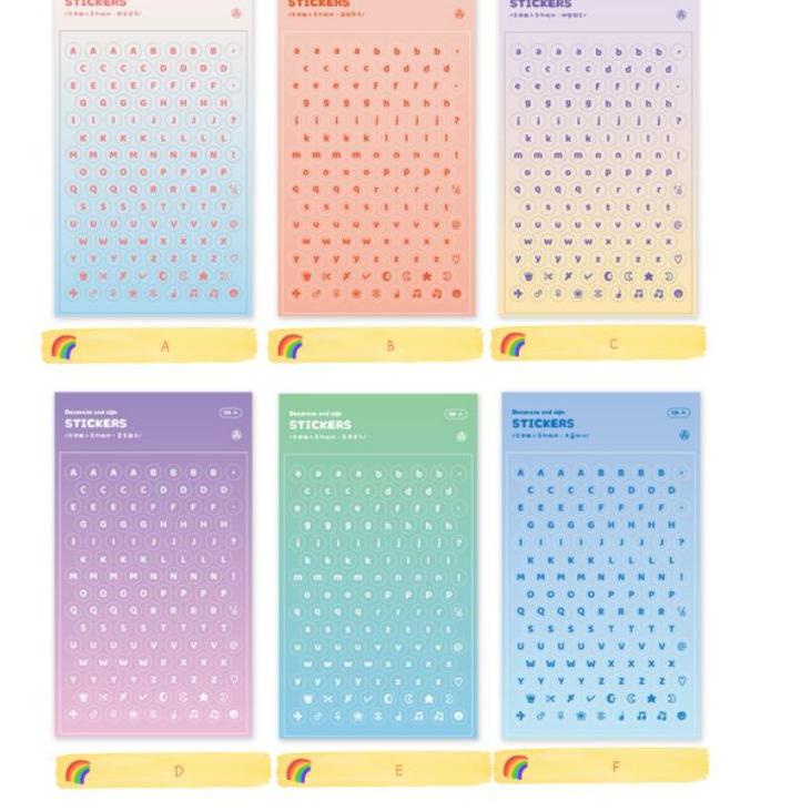 

sticker letter tulisan huruf - untuk binder 3ring journal diy - bahan transparan [thehanscorner] ➫