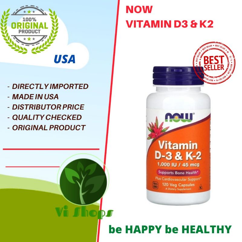 now vitamin d3   k2 1000iu 120veg capsules