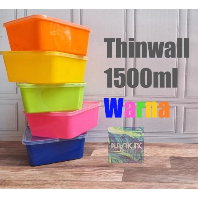 Thinwall 1500 ml Warna/Box Kotak Plastik/Kotak Plastik/Thinwall 1500ml