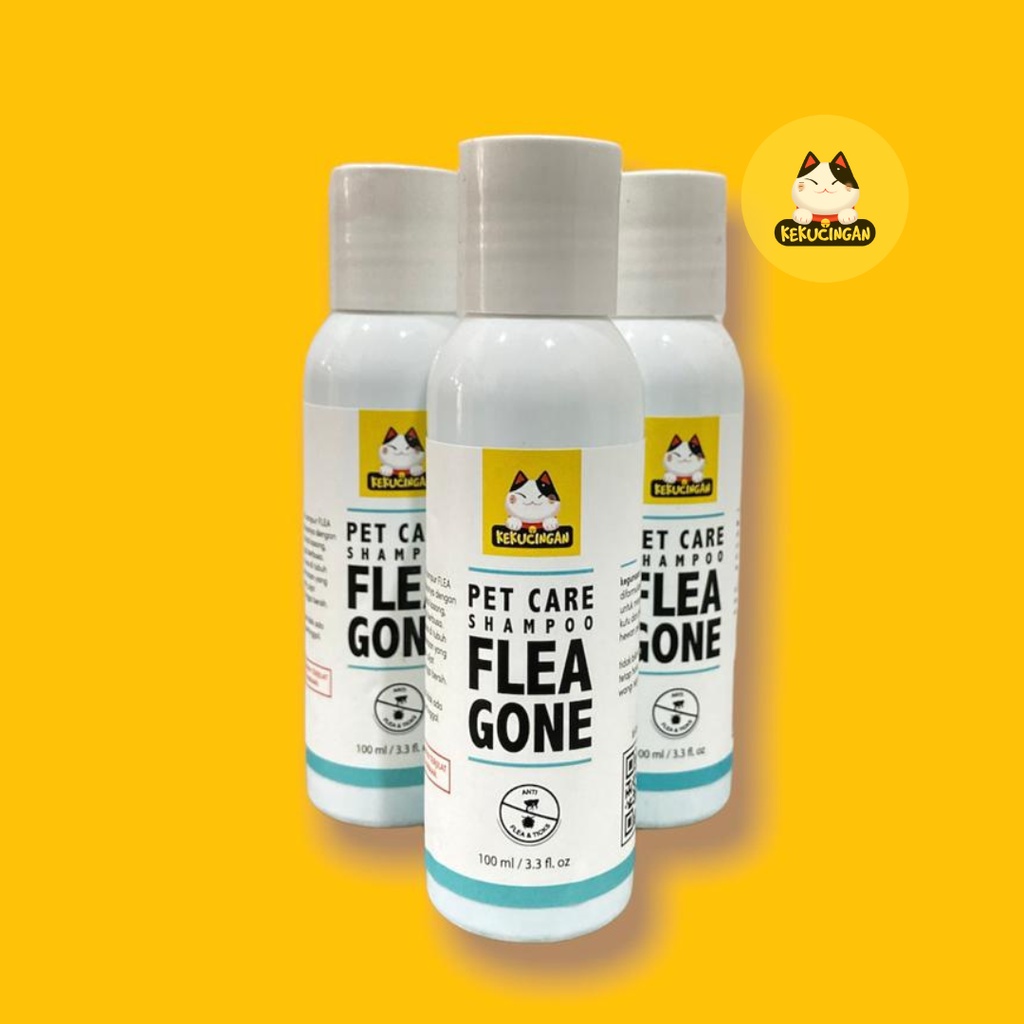 Flea Gone Shampoo Anti Kutu Jamur Penyakit Kulit Kucing Anjing Kitten