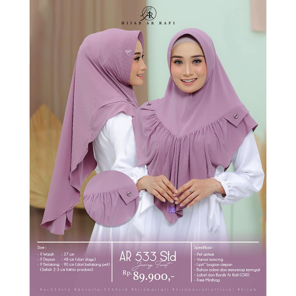 Hijab Instan arrafi Couple Terbaru Ar 533 standar dan medium Jilbab Ibu dan Anak Couple