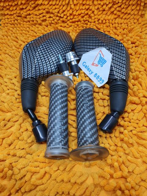 Spion Click Karbon ivn + Jalu Stang +Handgrip Karbon Kitaco silver