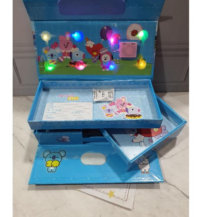 

Update Sekarang kotak pensil KODE password ada LAMPU/pencil case/KODE LED