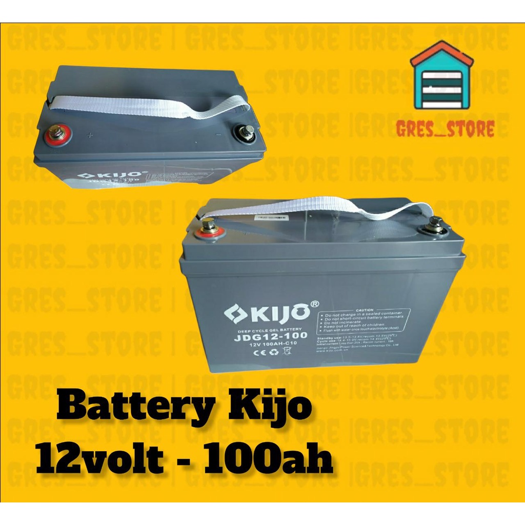 Jual BATTERY KERING OR AKI KIJO 100AH VRLA DEEP CYCLE GEL MERK KIJO 12V