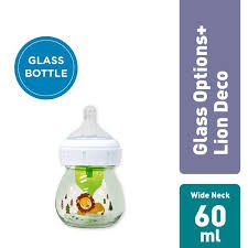 Dr. Brown's  Glass Wide-Neck Options+ Bottle with Lion Deco 60ml