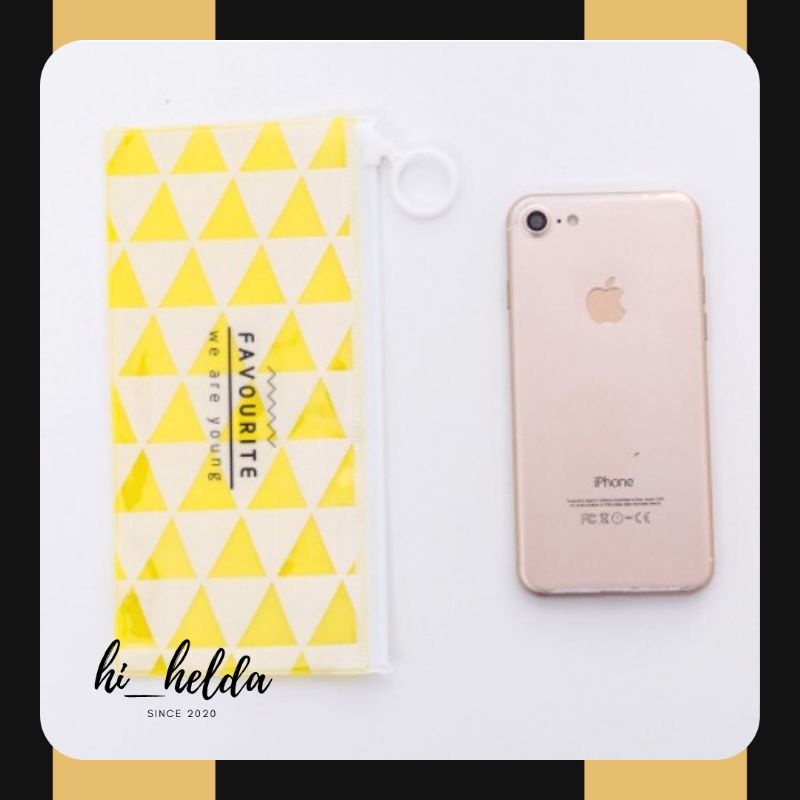 Tempat Pensil Zipper Transparan / Tempat Kosmetik / Pouch Multifungsi / Wadah Make up-6