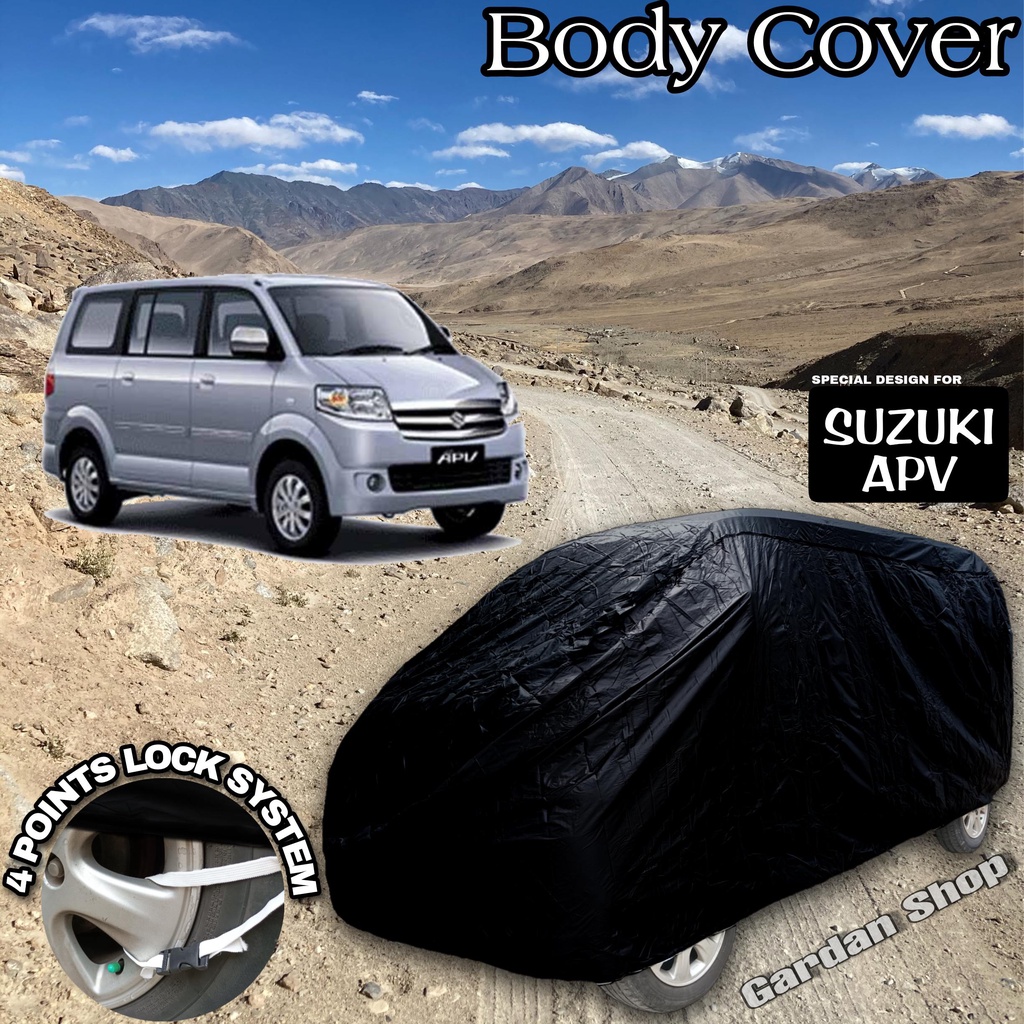 Sarung Mobil SUZUKI APV Hitam POLOS Body Cover Suzuki Apv Full Black