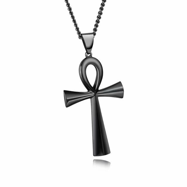 New Bow Necklace Ancient Egypt Cross Men's Necklace Amulet Pendant