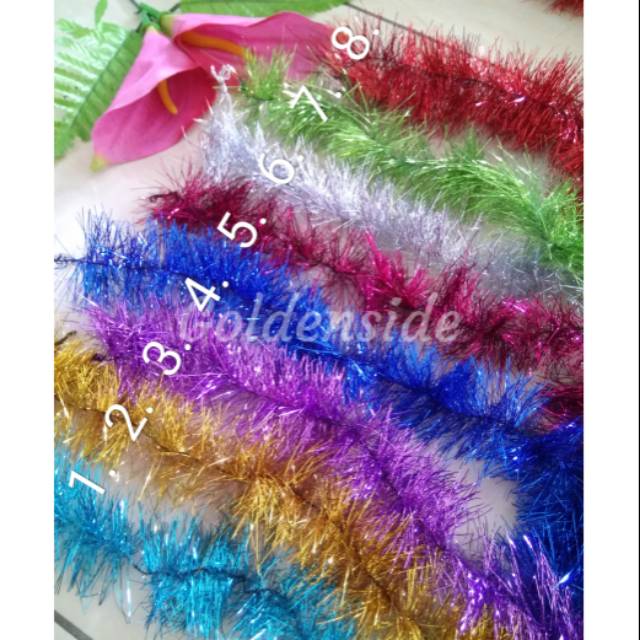 Slinger / Grenjeng / Rumbai / Tinsel / Hiasan natal  per pcs