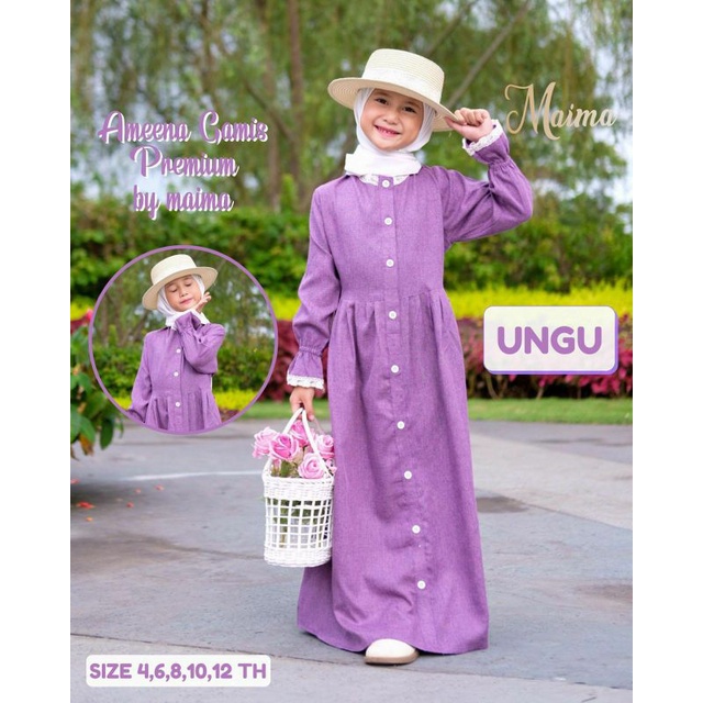 Gamis anak 4-12Th/gamis anak premium/ameena gamis premium