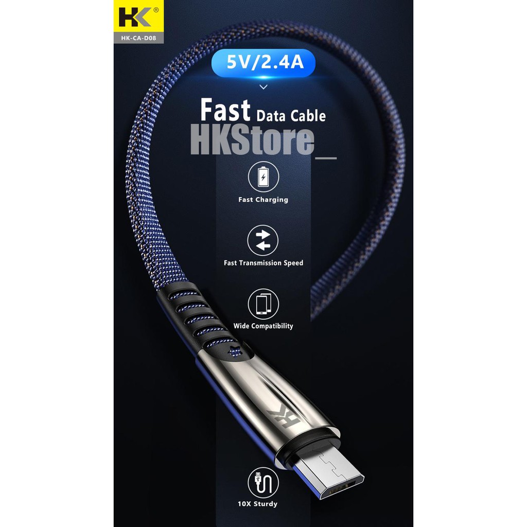 HK Kabel Data CA-D08 Fast Charging Micro / Iphone / Type-C