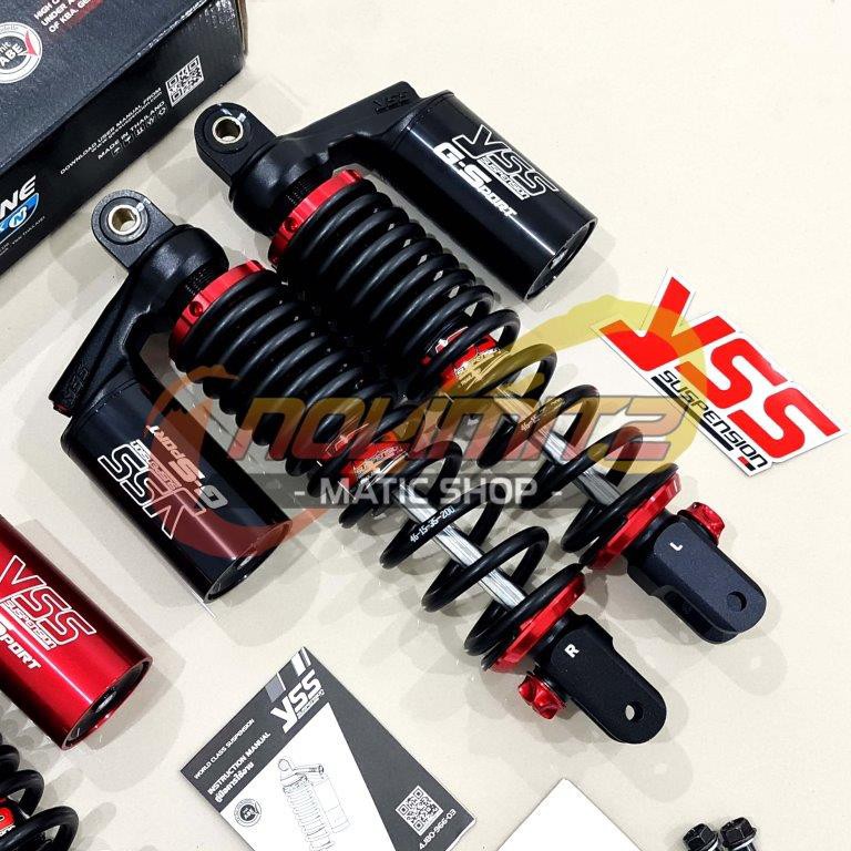 Shock YSS G Sport Smooth Black Red Series 310mm Shockbreaker Yamaha NMAX 2020 Aerox 155
