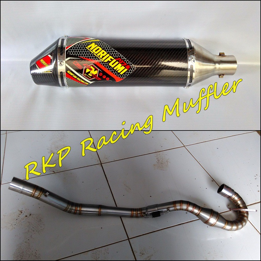 Knalpot Norifumi monster carbon stainless steel untuk motor Honda CRF150L / CRF 150 L