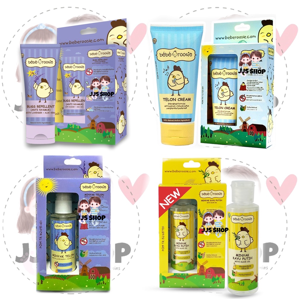 BEBE ROOSIE TELON CREAM BUGS REPELLENT MINYAK KAYU PUTIH KUNING UNGU SPRAY 60GR