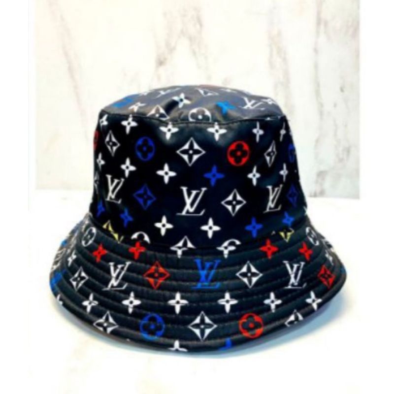 topi bucket hat lv monogram topi premium impor