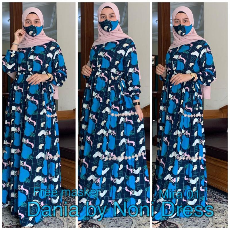 Daster arab NONI DANIA Maxi Dress Gamis Rayon Super Klok