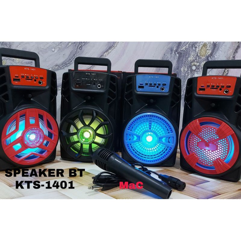 SPEAKER BLUETOOTH KTS 1401 SALON BASS PORTABLE WIRELESS TANPA MIC KARAOKE