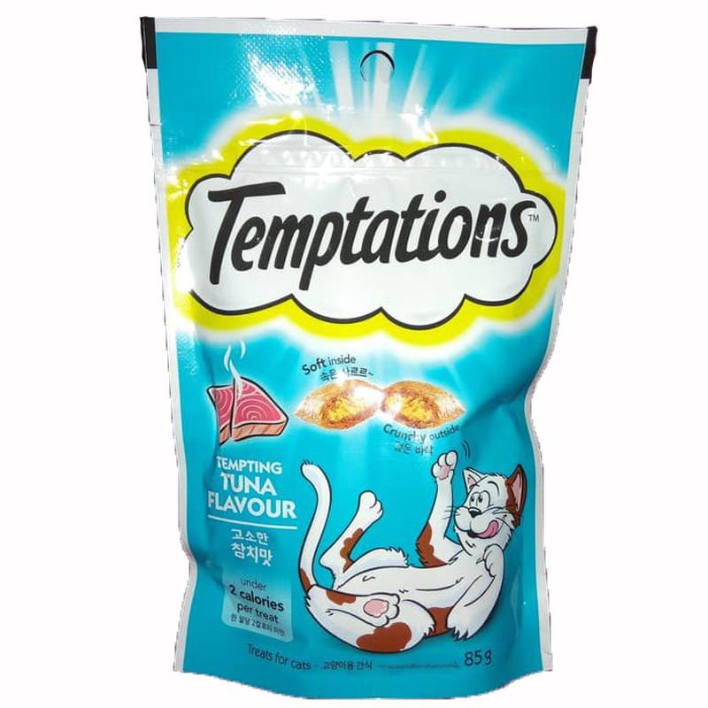 TEMPTATIONS SNACK KUCING TASTY TEMPTING TUNA FLAVOUR 85GR