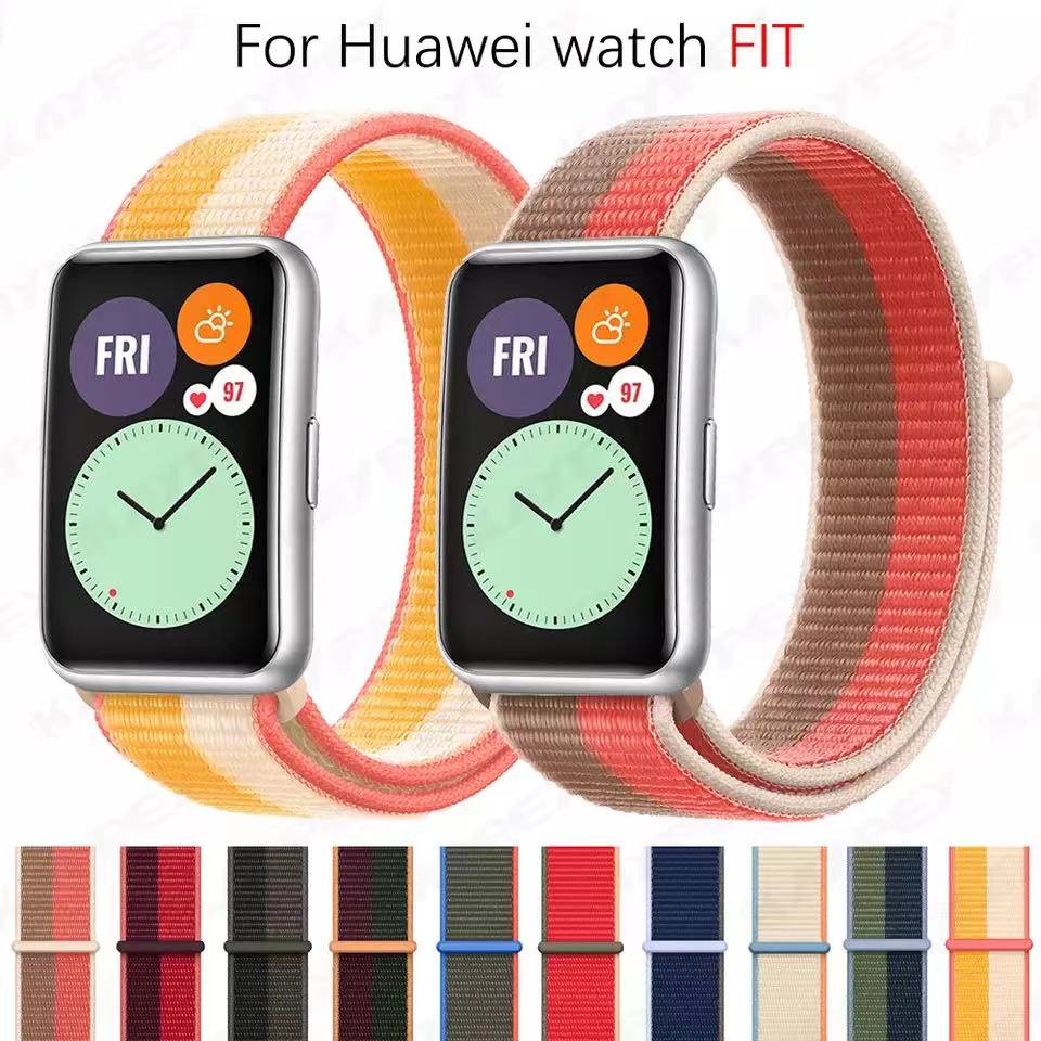 Nylon Band For Huawei Watch FIT Strap Smartwatch Accessories Loop Wristband Belt bracelet Huawei Wat