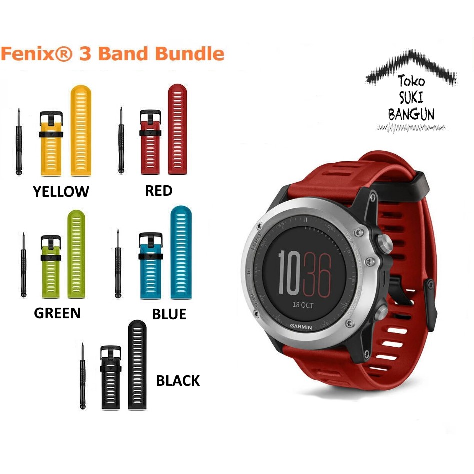 TALI JAM Garmin Fenix 3 Sport Rubber Silicone Watch Band Strap