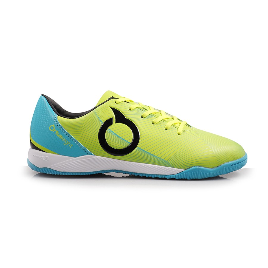 ortuseight sepatu futsal prodigy in fluo green pale cyan black