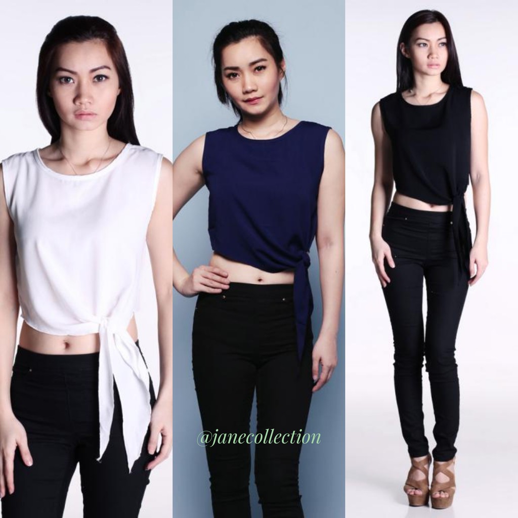 JANE COLLECTION || Binding Crop Shirt